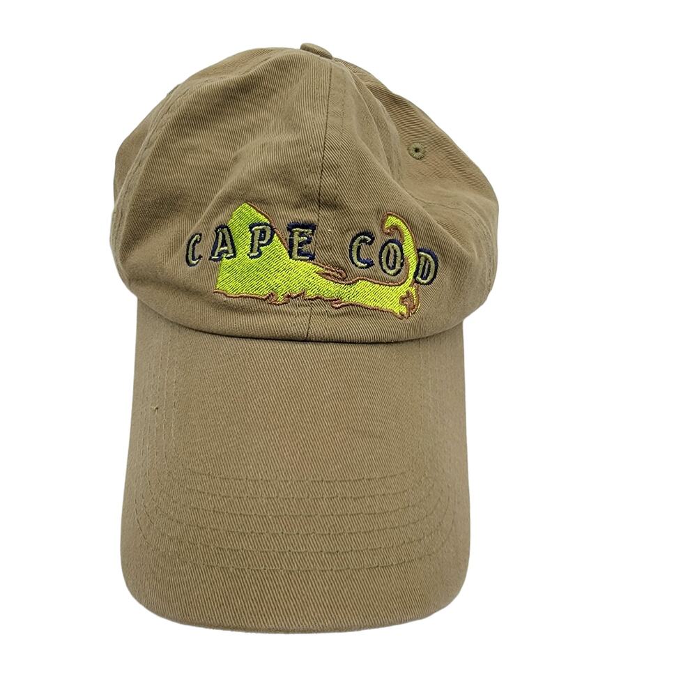 4/$20 JHats Cape Cod Massachusetts Olive Khaki Twill Cap - One Size